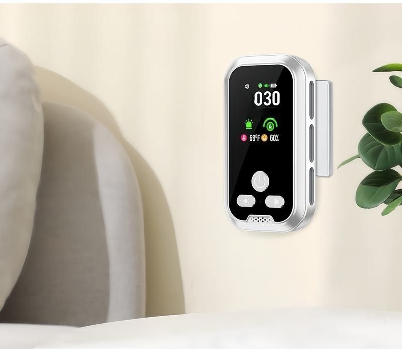 6-in-1 Natural Gas Detector with Temperature and Humidity Sensors