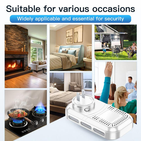 6-in-1 Natural Gas Detector with Temperature and Humidity Sensors