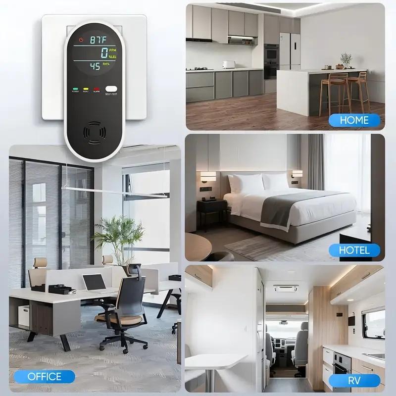 5-in-1 Portable Gas Leak Detector for Kitchen and Garage