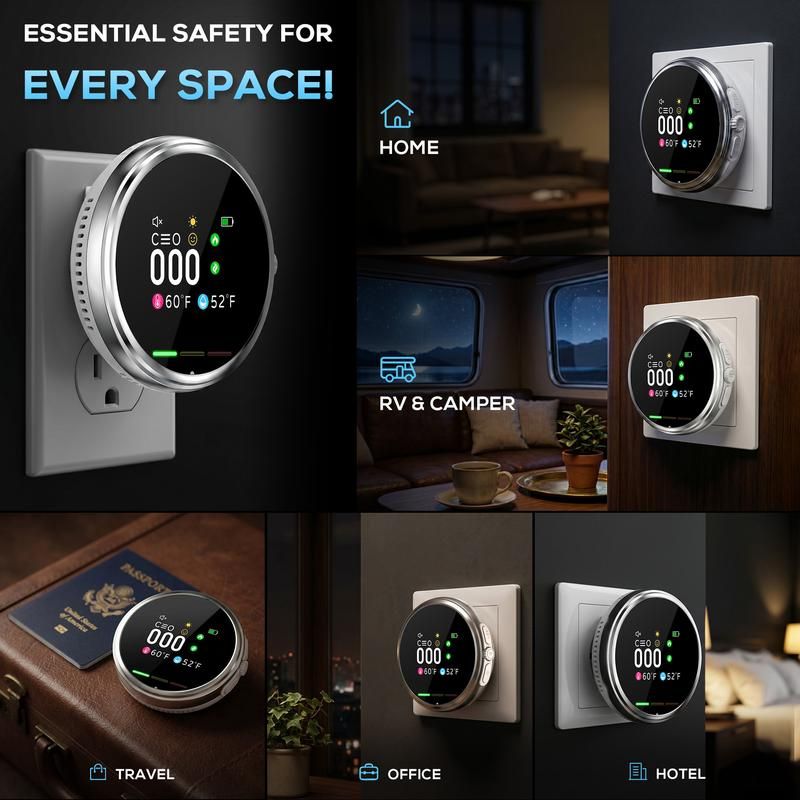 6-in-1 Portable Gas Detector and Environmental Monitor