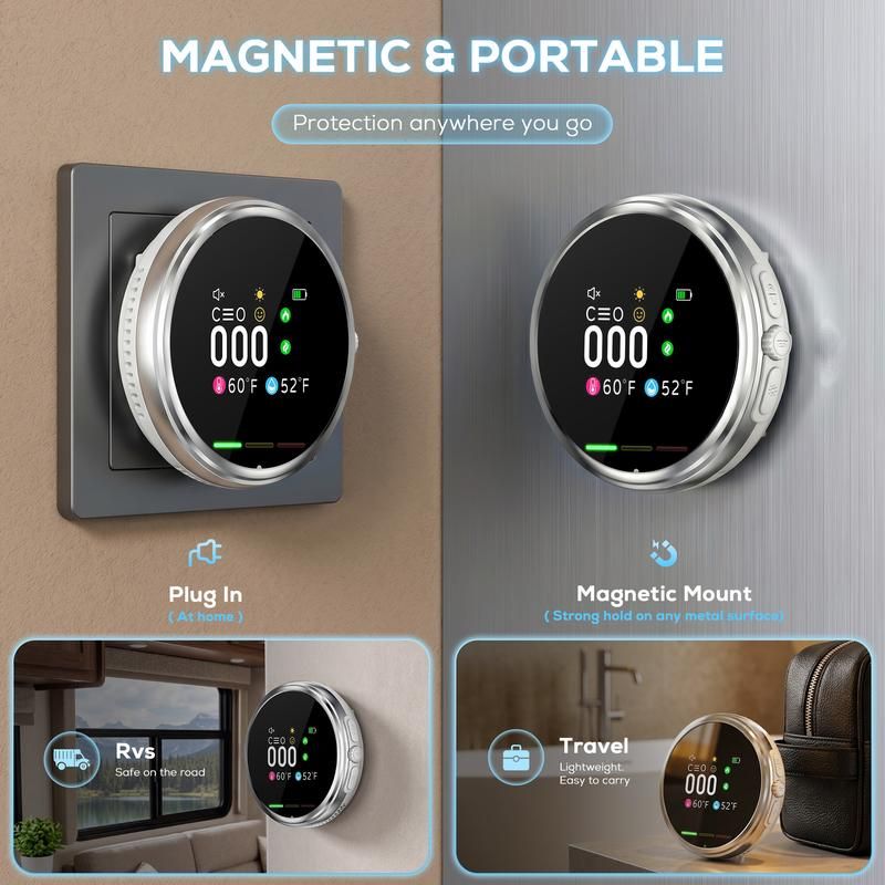6-in-1 Portable Gas Detector and Environmental Monitor