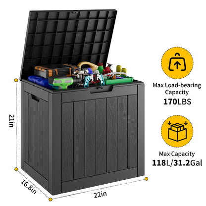 31-Gallon Waterproof Outdoor Storage Box