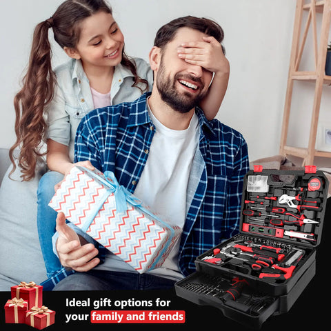 276-Piece Tool Set with 12V Cordless Drill & Storage Case