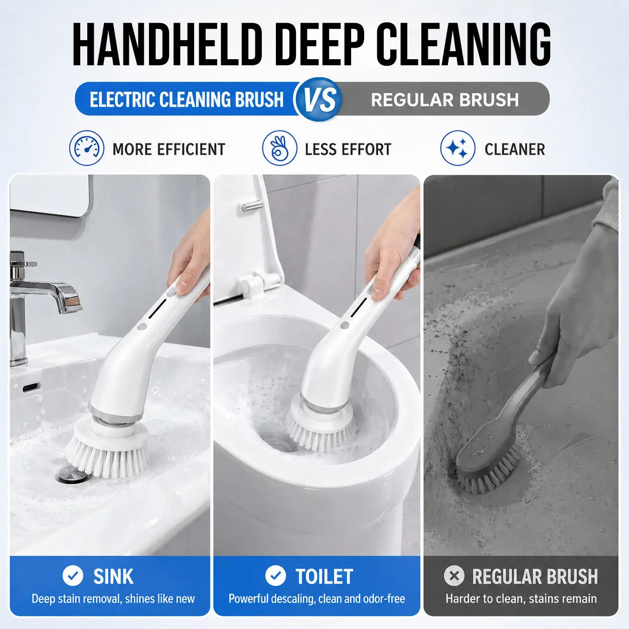 Wireless Electric Spin Scrubber with 9 Brush Heads and Extendable Handle