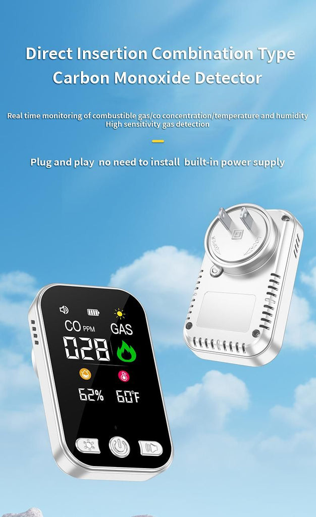 4-in-1 Multi-Functional Natural Gas Detector with Digital Display