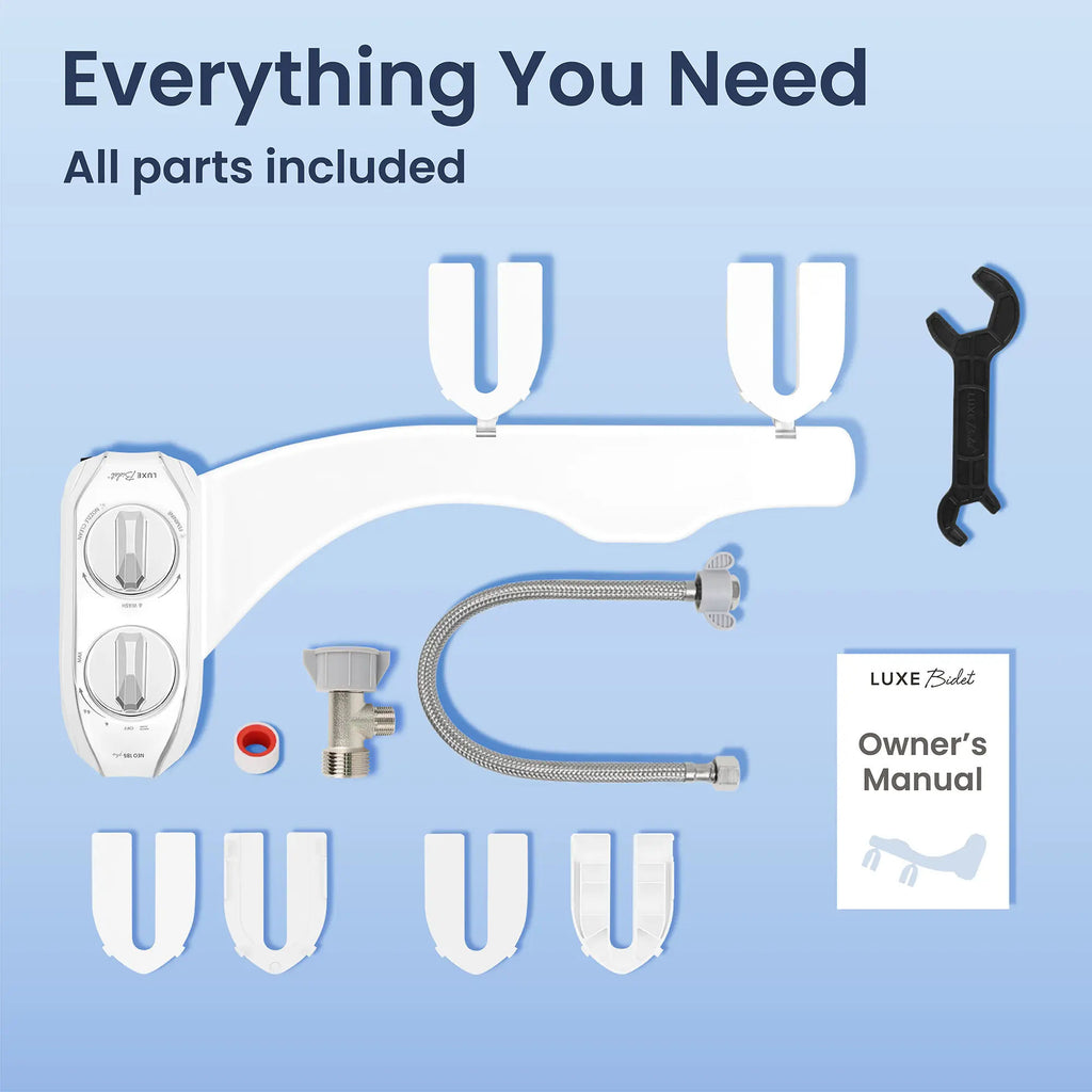 Dual Nozzle Bidet Toilet Seat Attachment | Rear & Feminine Wash, 360° Self-Clean | NEO 185 Plus