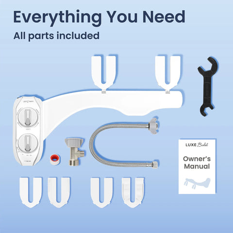 Dual Nozzle Bidet Toilet Seat Attachment | Rear & Feminine Wash, 360° Self-Clean | NEO 185 Plus