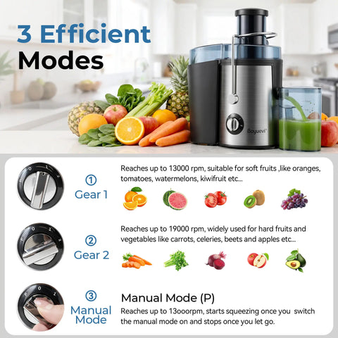 800W Centrifugal Juicer with 3