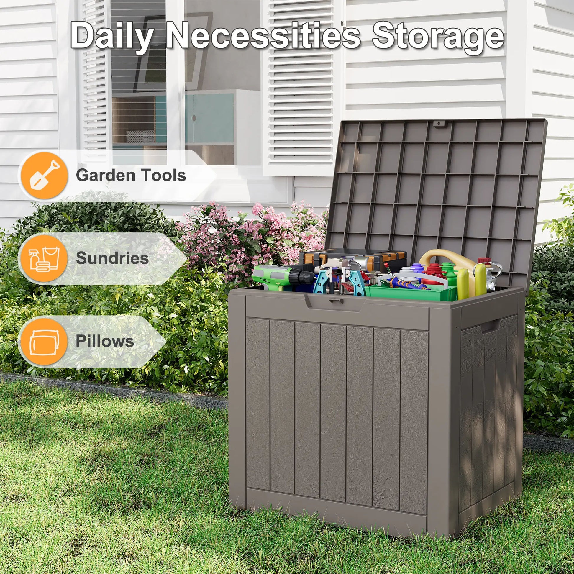 31-Gallon Waterproof Outdoor Storage Box