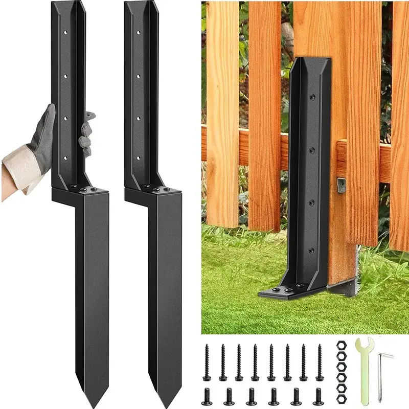 Reinforced Fence Post Repair Kit with Additional Screws and Tools