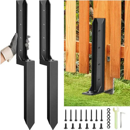 Reinforced Fence Post Repair Kit with Additional Screws and Tools