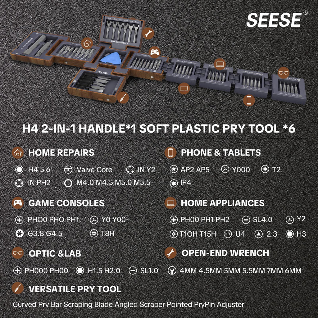 55-in-1 Magnetic Screwdriver Set | Precision Tools for Home Repair, Electronics Disassembly, Furniture Installation