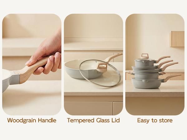 16-Piece Non-Toxic PFAS-Free Ceramic Cookware Set