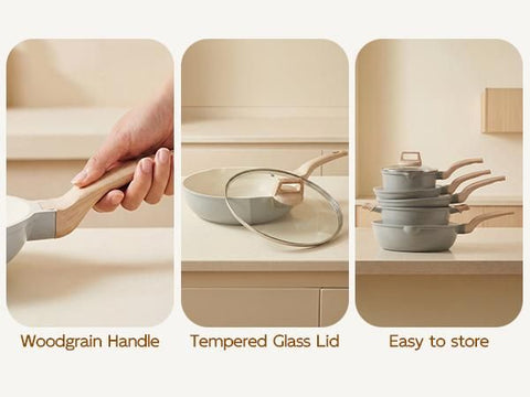16-Piece Non-Toxic PFAS-Free Ceramic Cookware Set