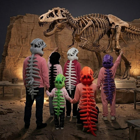 Dinosaur Bone Plush Cosplay Hat | Halloween Party Headgear