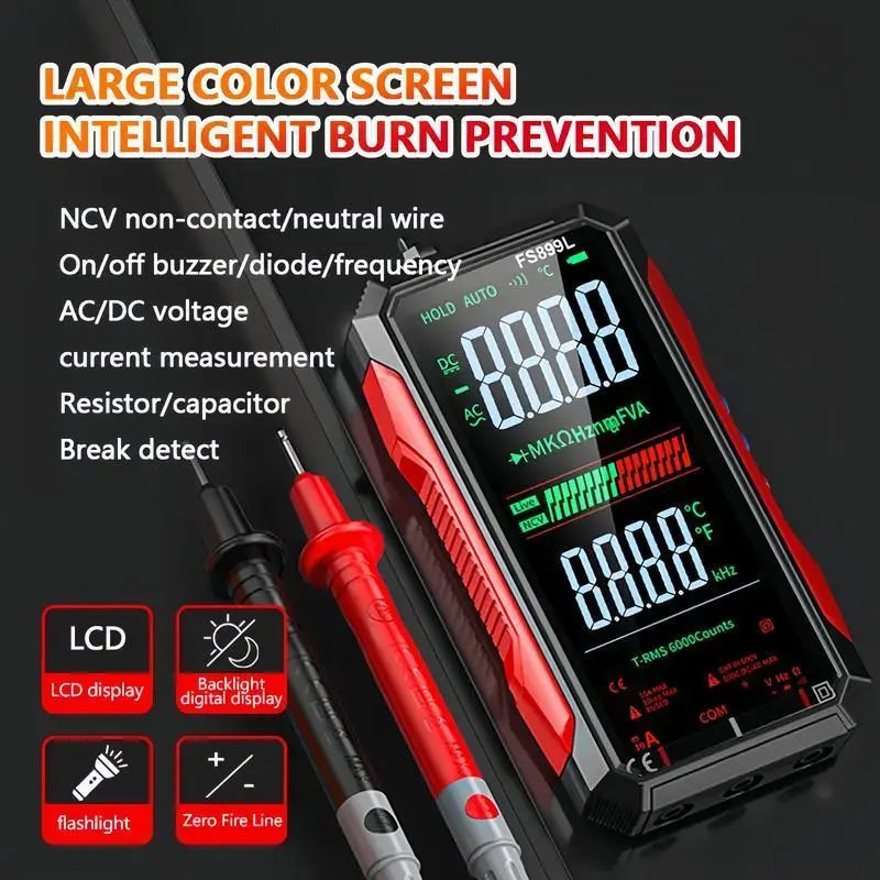 True RMS 6000-Count Digital Multimeter | USB Rechargeable