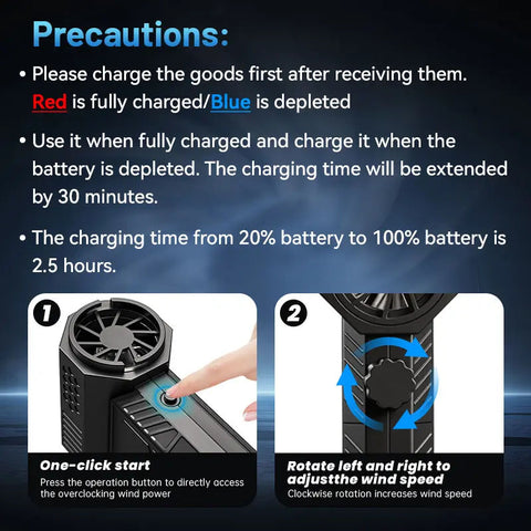 Portable Mini Turbo Fan | High-Speed Handheld Rechargeable Air Duster