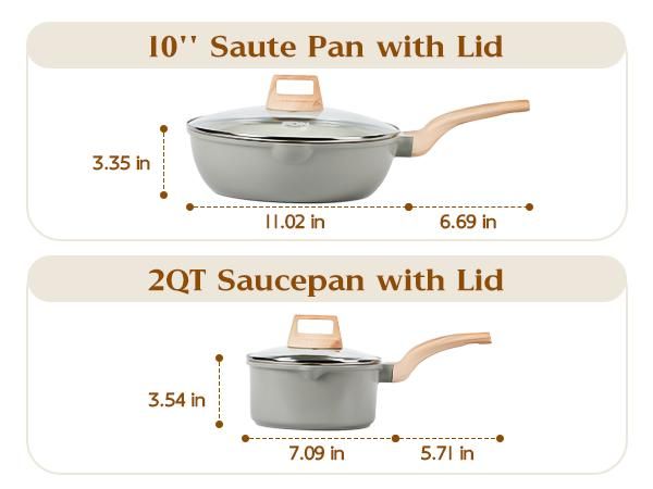 16-Piece Non-Toxic PFAS-Free Ceramic Cookware Set