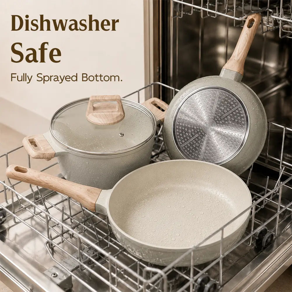 16-Piece Non-Toxic PFAS-Free Ceramic Cookware Set