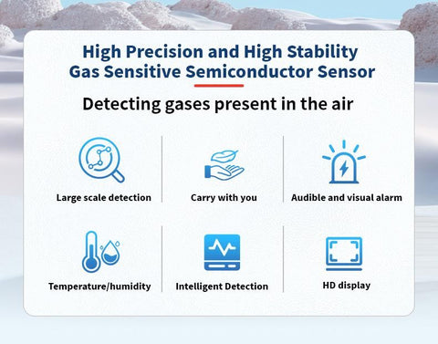 4-in-1 Multi-Functional Natural Gas Detector with Digital Display