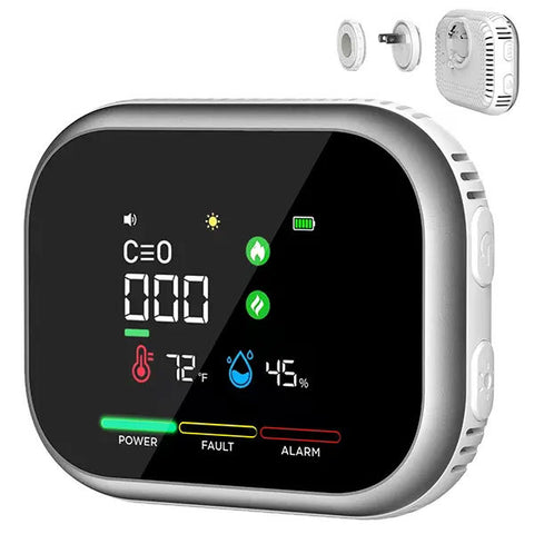 6-in-1 Portable Detector with Natural Gas & Temperature Humidity Sensors | HD16