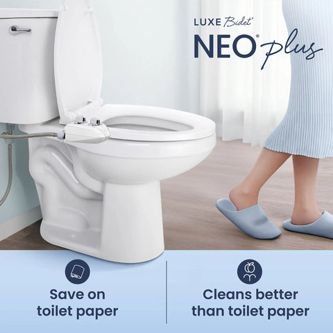Dual Nozzle Bidet Toilet Seat Attachment | Rear & Feminine Wash, 360° Self-Clean | NEO 185 Plus