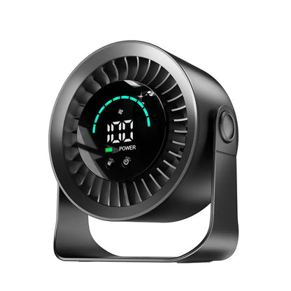 Rechargeable USB Desk Fan with 100 Speeds, 360° Rotation, Wall Mount, LED Display