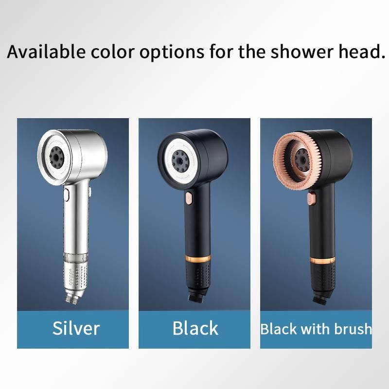Filtered Handheld Shower Head | High Pressure 4-Mode Spray | Silver