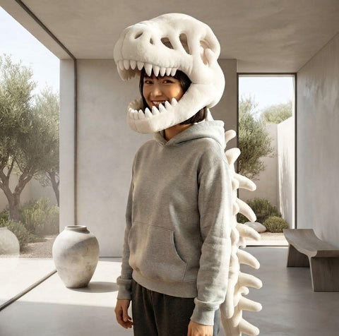 Dinosaur Bone Plush Cosplay Hat | Halloween Party Headgear