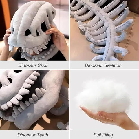 Dinosaur Bone Plush Cosplay Hat | Halloween Party Headgear