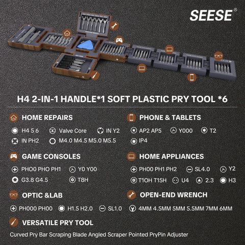 55-in-1 Magnetic Screwdriver Set | Precision Tools for Home Repair, Electronics Disassembly, Furniture Installation