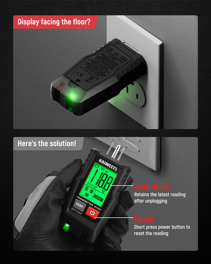 AC Circuit Breaker Finder Tool with Alert LCD Display | 2-Piece Set Electric Tester and Voltage Tester with Transmitter and Receiver, NCV Function & Flashlight, Non-Contact Cable Tester and Integrated GFCI Outlet Tester, Tool Kit