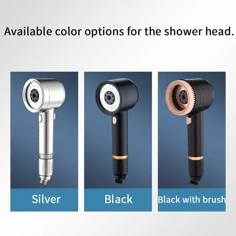 Filtered Handheld Shower Head | High Pressure 4-Mode Spray | Silver