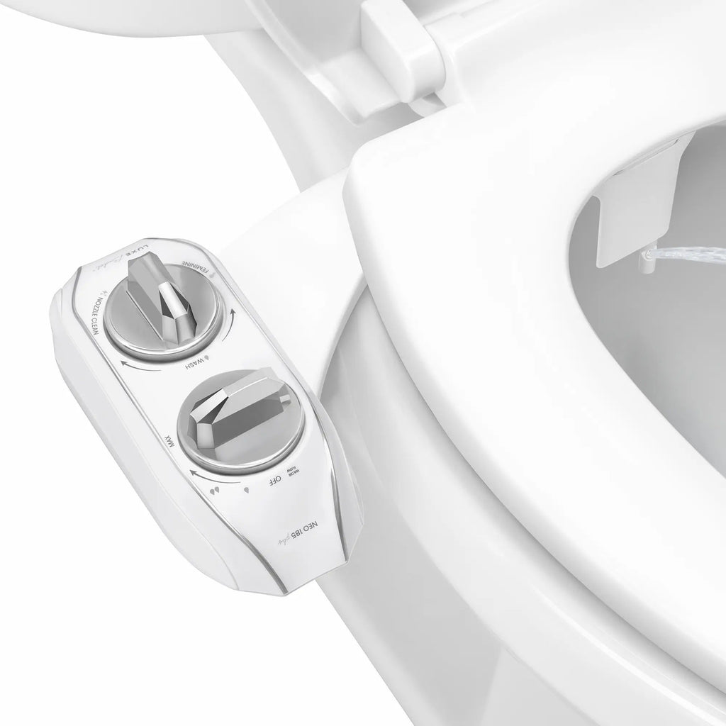 Dual Nozzle Bidet Toilet Seat Attachment | Rear & Feminine Wash, 360° Self-Clean | NEO 185 Plus
