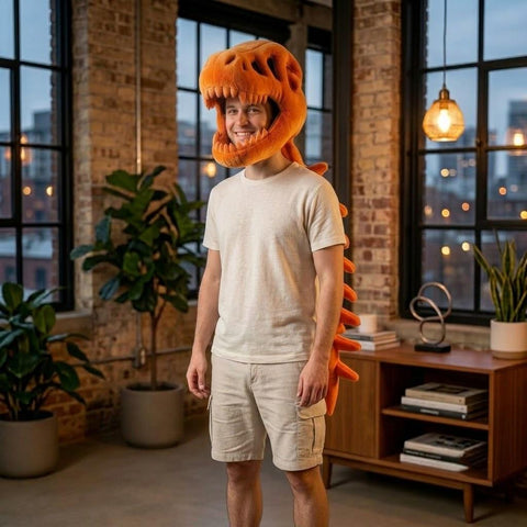 Dinosaur Bone Plush Cosplay Hat | Halloween Party Headgear