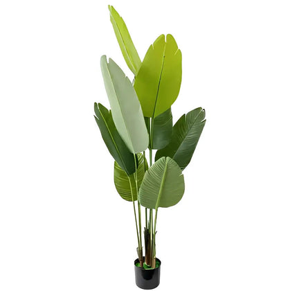 5-Foot Artificial Bird of Paradise Plant with Decorative Pot
