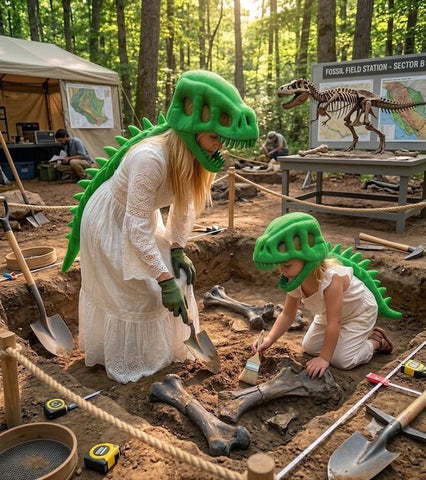 Dinosaur Bone Plush Cosplay Hat | Halloween Party Headgear