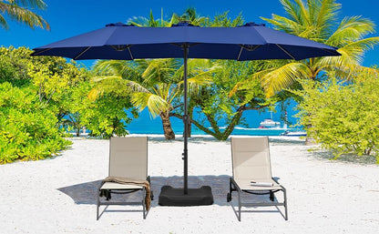 Massive 12-Mode Color-Changing Solar Patio Umbrella with Base Stand