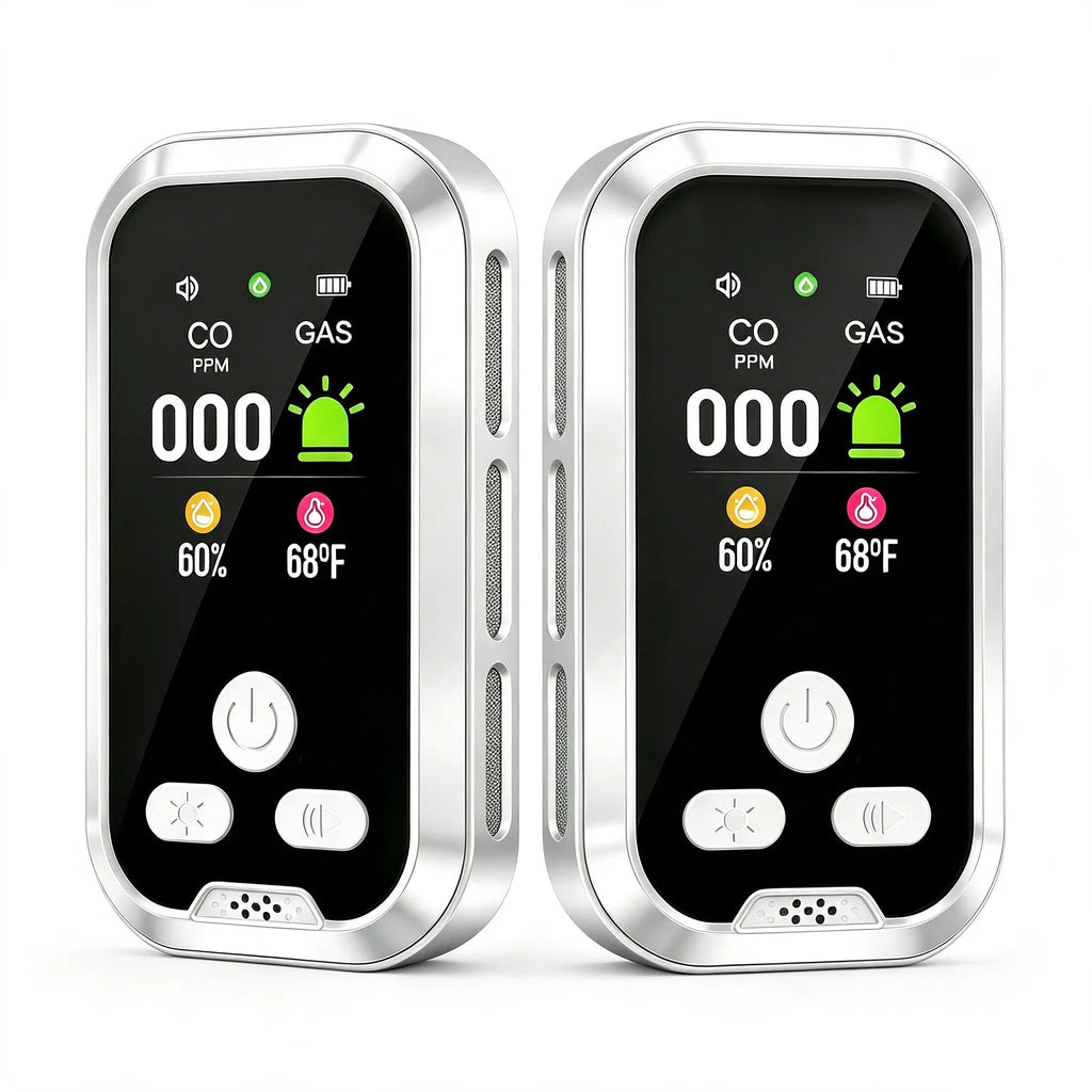 6-in-1 Portable Natural Gas Detector with HD Display