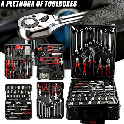 899-Piece Portable Metal Tool Set with Wheeled Cabinet