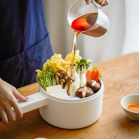 1.5L Electric Hot Pot | Ceramic Glaze Non-Stick Portable Cooker