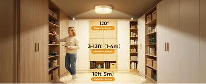 IP65 Waterproof Motion Sensor Ceiling Light with 10000mAh Battery and RGB Colors