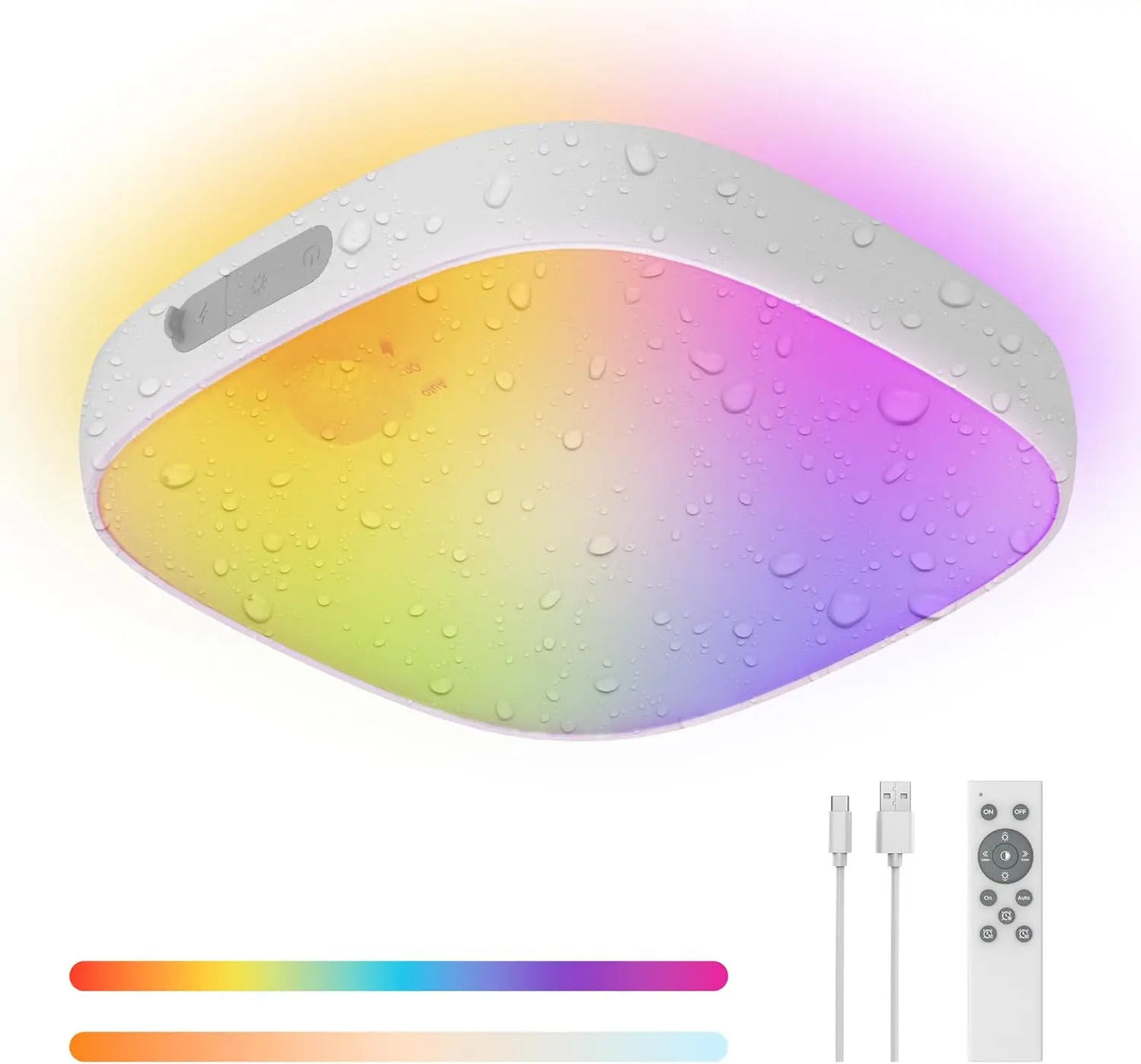 IP65 Waterproof Motion Sensor Ceiling Light with 10000mAh Battery and RGB Colors