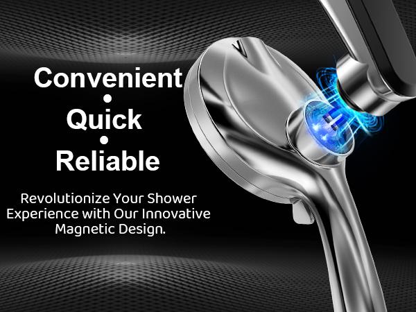 Dock-Free Dual Rain Shower Head Combo - 12" High-Pressure Rainfall Shower