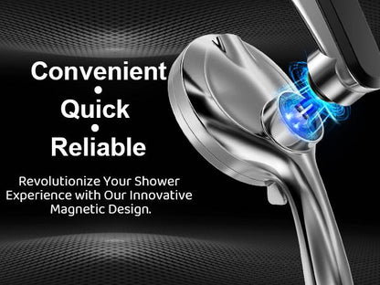 Dock-Free Dual Rain Shower Head Combo - 12" High-Pressure Rainfall Shower