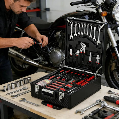 899-Piece Portable Metal Tool Set with Wheeled Cabinet