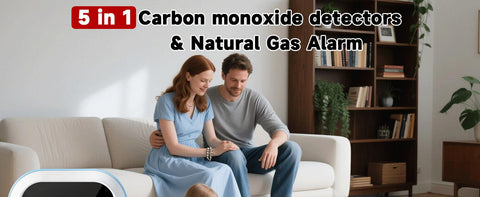 6-in-1 Portable Digital Display Gas Leak Detector