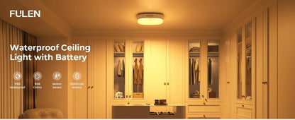 IP65 Waterproof Motion Sensor Ceiling Light with 10000mAh Battery and RGB Colors