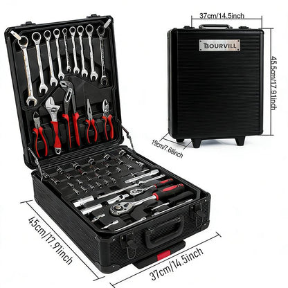 899-Piece Portable Metal Tool Set with Wheeled Cabinet