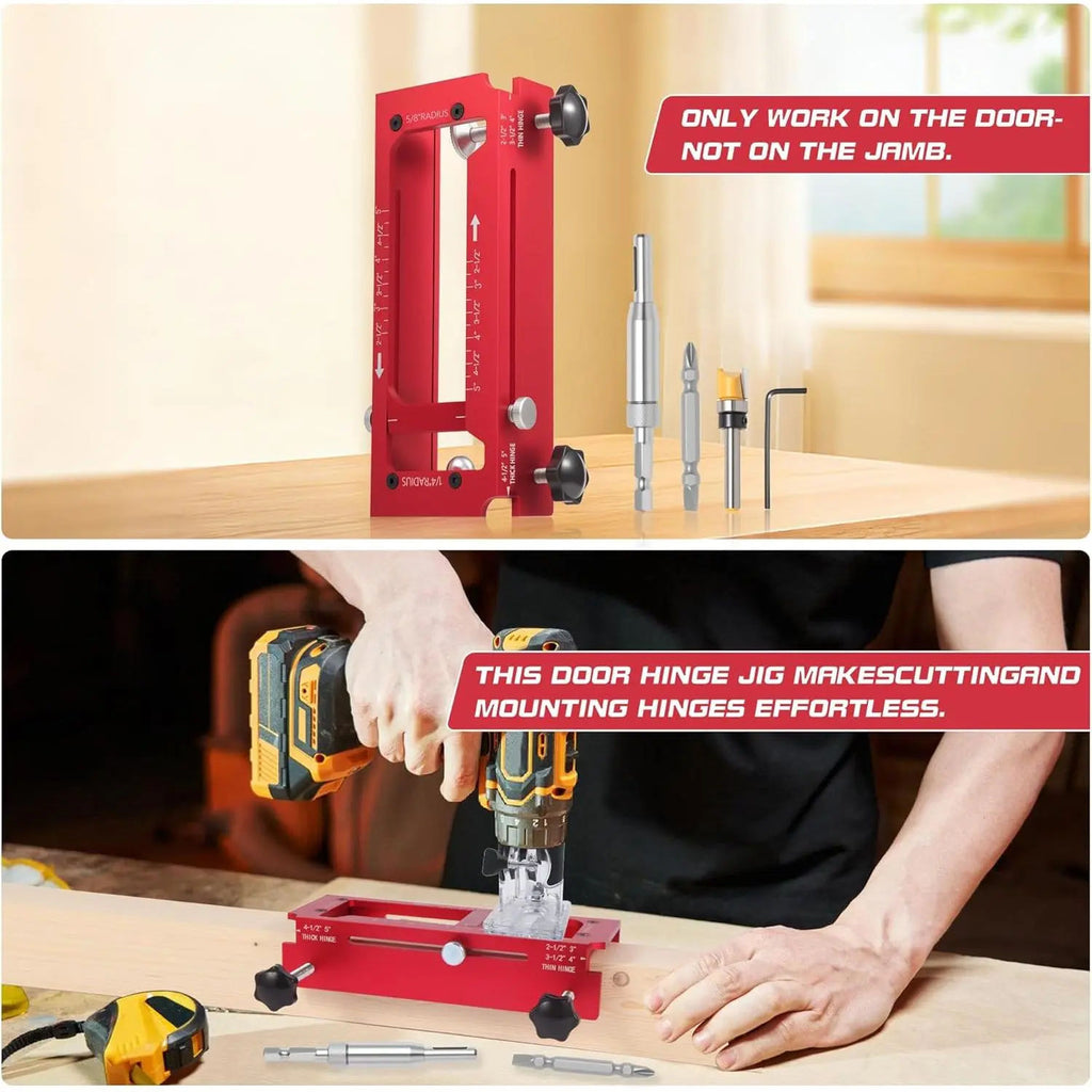 Door Hinge Jig - Adjustable Mortising Template for 2.5